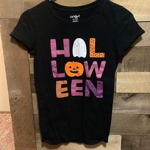 Cat & Jack black orange purple Halloween ghost pumpkin tee shirt girls size XL